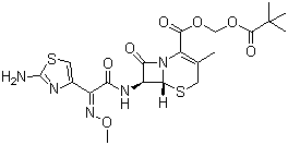 头孢他美新戊酯分子式结构图