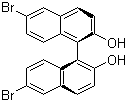 (S)-6,6'二溴-1,1'-联-2-萘酚分子式结构图