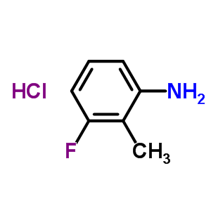 3-氟-2-甲基苯胺盐酸盐分子式结构图