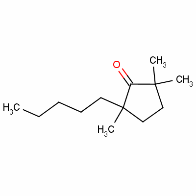 2,2,5-三甲基-5-戊基环戊酮分子式结构图