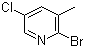 2-溴-5-氯-3-甲基吡啶分子式结构图