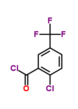 2-氯-5-(三氟甲基)苯甲酰氯分子式结构图