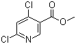 4,6-二氯烟酸甲酯分子式结构图