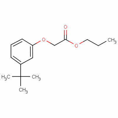 [3-（1,1-二甲基乙基）苯氧基]乙酸丙酯分子式结构图