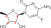 5'-脱氧-5-氟胞嘧啶核苷分子式结构图