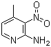 2-氨基-4-甲基-3-硝基吡啶分子式结构图