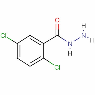 2,5-二氯苯酰肼分子式结构图