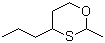 2-甲基-4-正丙基-1,3-氧硫杂环己烷分子式结构图