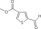 2-醛基噻吩-4-甲酸甲酯分子式结构图