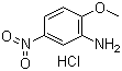 2-甲氧基-5-硝基苯胺盐酸盐分子式结构图