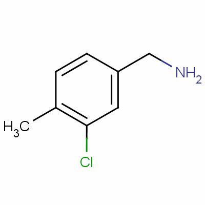 3-氯-4-甲基苄胺分子式结构图