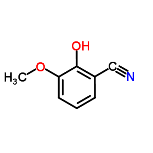 2-羟基-3-甲氧基苯甲腈分子式结构图