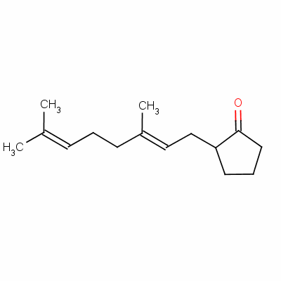 2-(3,7-二甲基-2,6-辛二烯)环戊酮分子式结构图