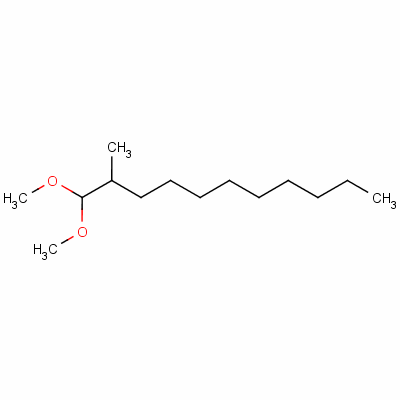 1,1-二甲氧基-2-甲基十一烷分子式结构图