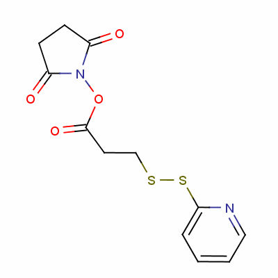 3-(2-吡啶二硫代)丙酸 N-琥珀酰亚胺酯分子式结构图