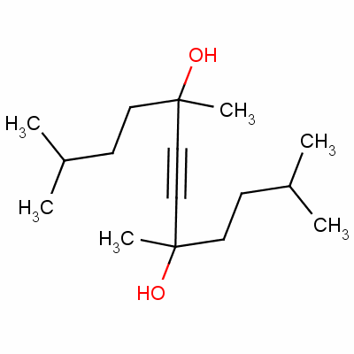 2,5,8,11-四甲基十二烷-6-炔-5,8-二醇分子式结构图