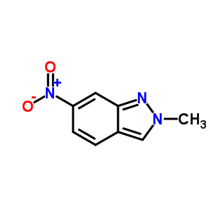 2-甲基-6-硝基-2H-吲唑分子式结构图