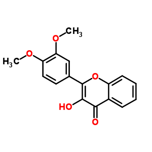 2-(3,4-二甲氧苯基)-3-羟基-4H-吡喃-4-酮分子式结构图