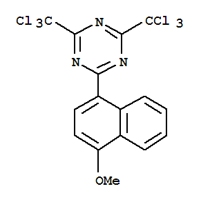 2-（4-甲氧基-1-萘基）-4,6-双（三氯甲基）-1,3,5-三嗪分子式结构图