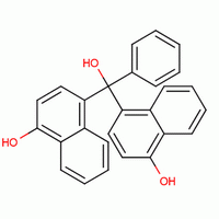 二(4-羟基萘基)苯基甲烷-1-醇分子式结构图