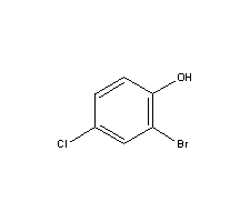 2-溴-4-氯苯酚分子式结构图