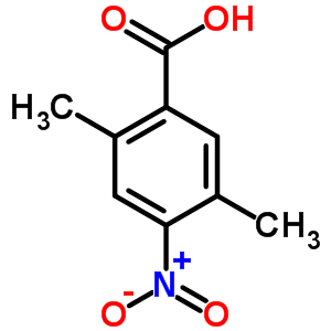 2,5-二甲基-4-硝基苯甲酸分子式结构图