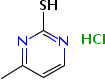 2-巯基-4-甲基嘧啶盐酸盐分子式结构图