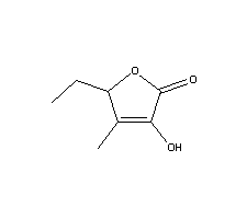 3-羟基-4-甲基-5-乙基-2(5H)-呋喃酮分子式结构图