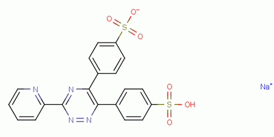 5,6-二苯基-3-(2-吡啶基)-1,2,4-三嗪-4,4'-二磺酸单钠盐分子式结构图