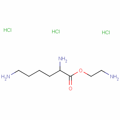 l-赖氨酸(2-氨基乙基)酯三盐酸盐分子式结构图