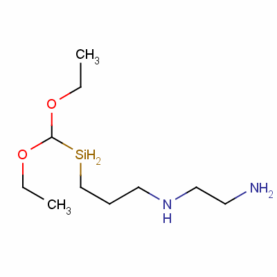 N-(2-氨乙基)-3-氨基丙基甲基二乙氧基硅烷分子式结构图