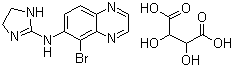 酒石酸溴莫尼定分子式结构图