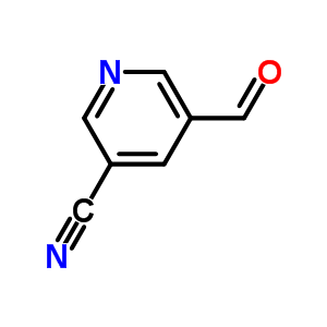 5-甲酰基-3-吡啶甲腈分子式结构图