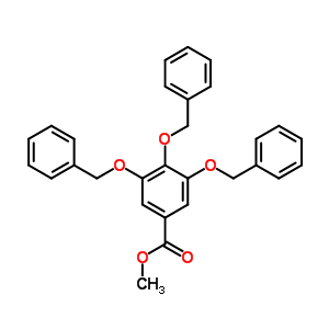 3,4,5-三苄氧基苯甲酸甲酯分子式结构图