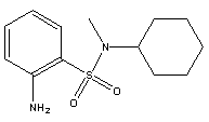 2-氨基-N-甲基-N-环己基苯磺酰胺分子式结构图