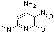 4-氨基-2-二甲基氨基-6-羟基-5-亚硝基嘧啶分子式结构图