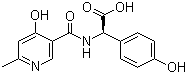 2-(6-甲基-4-羟基烟酰胺基)-2-(4-羟基苯基)乙酸分子式结构图