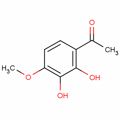 2,3-二羟基-4-甲氧基苯乙酮分子式结构图