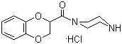 N-[(1,4-苯并二噁烷-2-基)羰基]哌嗪盐酸盐分子式结构图