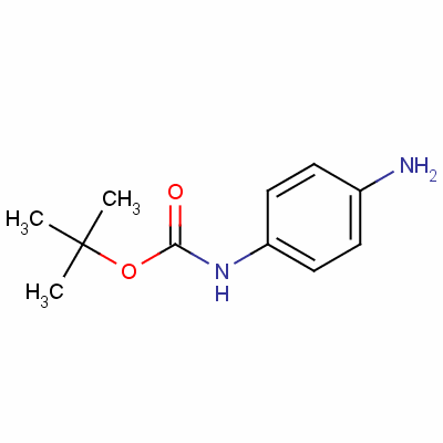 (4-氨基苯基)氨基甲酸叔丁酯分子式结构图