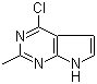 4-氯-2-甲基-1H-吡咯并[2,3-d]嘧啶分子式结构图