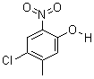 4-氯-3-甲基-6-硝基苯酚分子式结构图