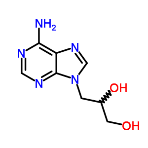 3-（6-氨基-9H-嘌呤-9-基）丙烷-1,2-二醇分子式结构图