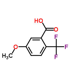 5-甲氧基-2-三氟甲基苯甲酸分子式结构图