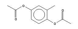 2,5-二乙酰氧基甲苯分子式结构图