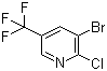 3-溴-2-氯-5-三氟甲基吡啶分子式结构图