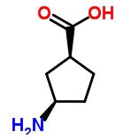 (1S,3R)-3-氨基环戊羧酸分子式结构图