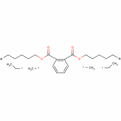 邻苯二甲酸二异庚酯分子式结构图