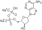 2'-脱氧腺苷-5'-二磷酸二钠盐分子式结构图