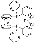 [1,1'-双(二苯基膦基)二茂铁]二氯化钯分子式结构图